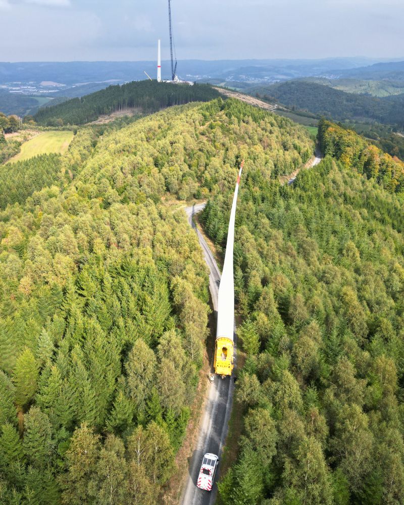 Projekt Meschede – Luftaufnahme der fertiggestellten Anlage